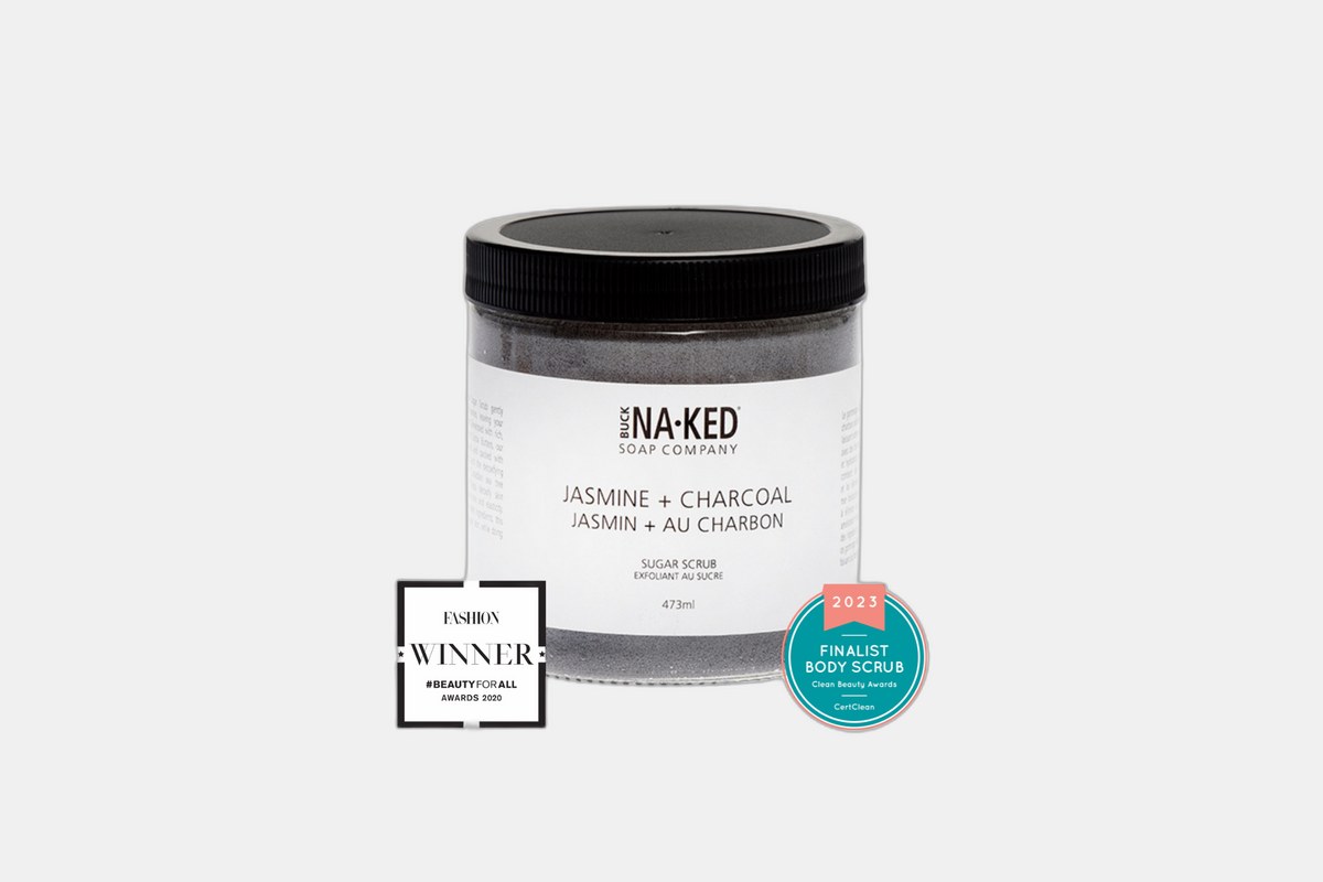 Buck Naked Soap Company Jasmine + Charcoal Sugar Scrub