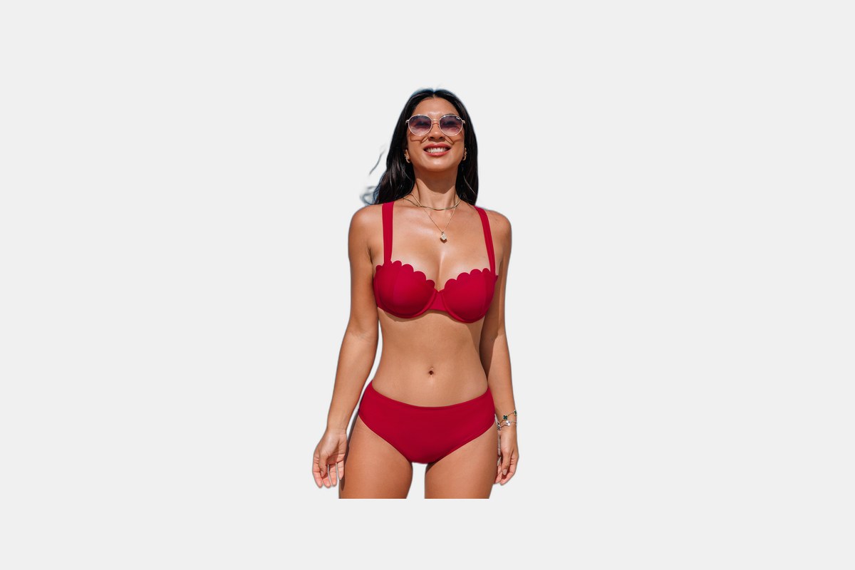 Cupshe Sangria Bliss Bikini Set