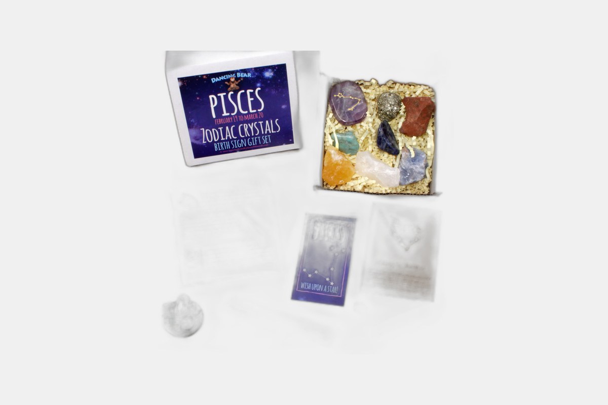 Dancing Bear Zodiac Healing Crystals Gift Set