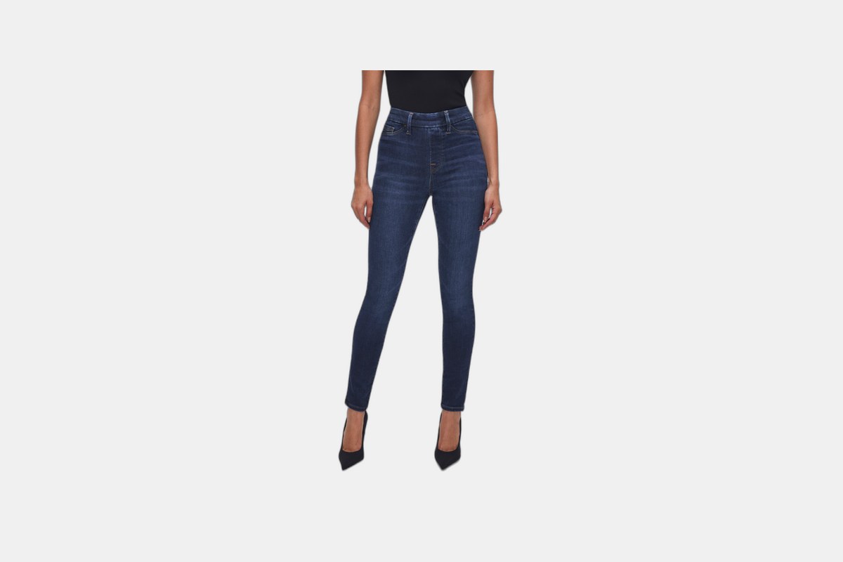 Good American Power Stretch Pull-On Skinny Jeans