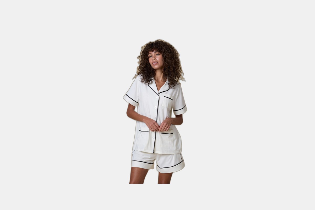 KIP Pajamas Luxe Stretch Cotton Short Set