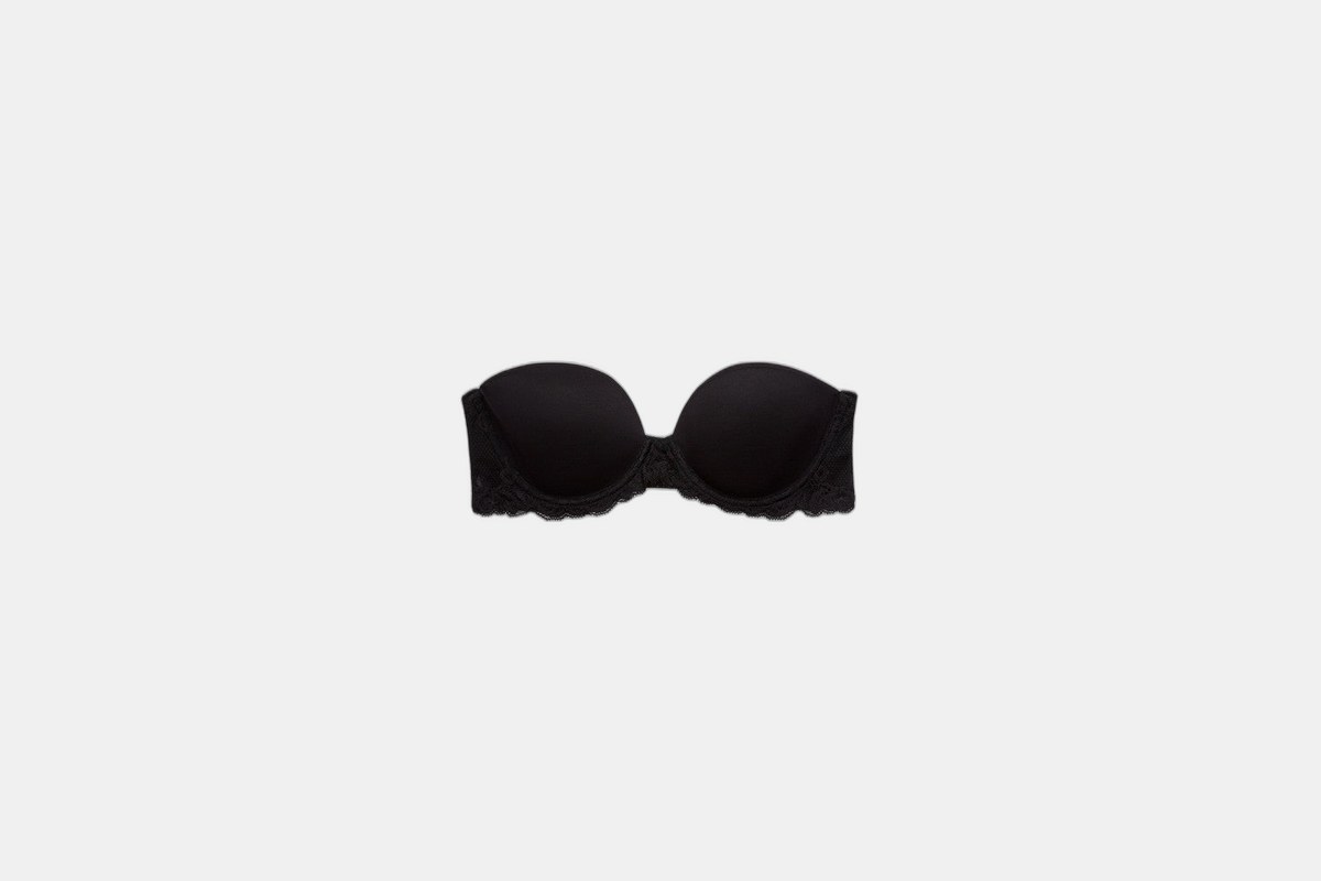 Natori Feathers Underwire Plunge Strapless Bra