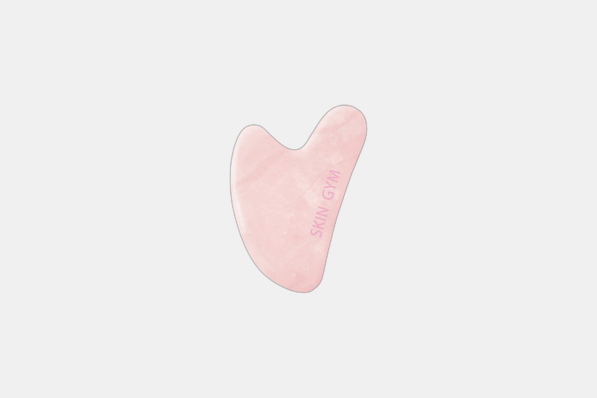 Skin Gym Rose Quartz Crystal Sculpty Heart Gua Sha Tool