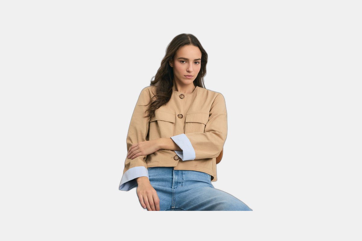 Veronica Beard Gala Cropped Utility Jacket